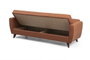 Atelier Del Sofa Zaden - Sofá-cama de 3 plazas Rojo teja